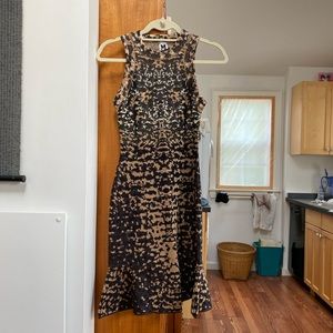 M Missoni gold Lurex jacquard lizard print mini dress XS 38